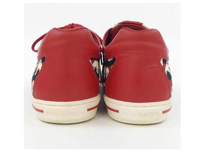 Sneakers Louis Vuitton Nero Rosso Beige - vista 5