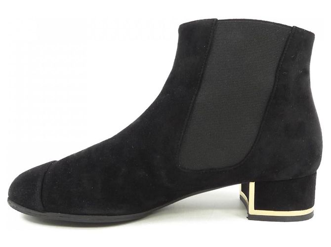 Timeless Botines cortos de ante para niña Chanel Negro - vista 2