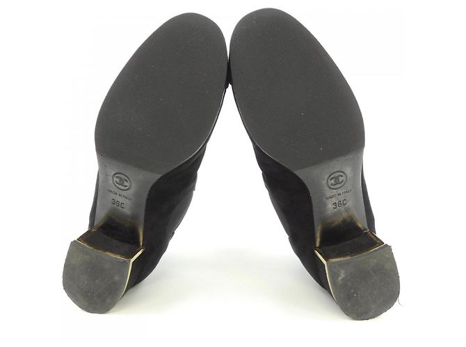 Timeless Botines cortos de ante para niña Chanel Negro - vista 4