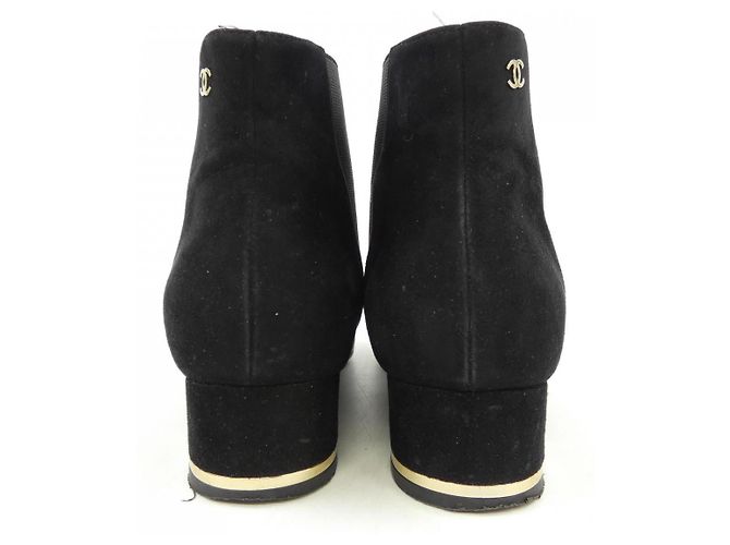 Timeless Botines cortos de ante para niña Chanel Negro - vista 5