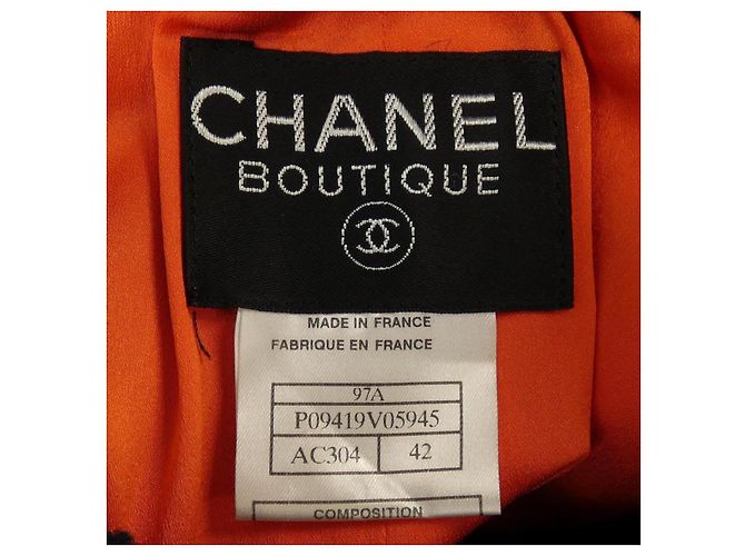 Timeless Chaqueta Chanel sin cuello Azul Azul marino - vista 4