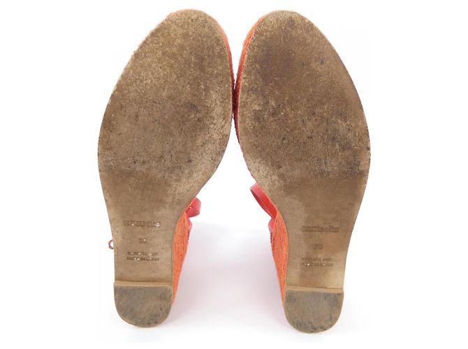 Hermès Sandali in pelle di vitello Hermes 191098Z Rosso - vista 4