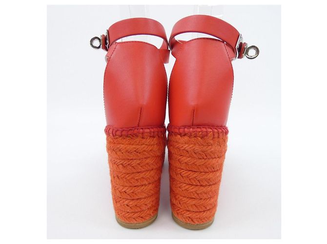 Hermès Sandali in pelle di vitello Hermes 191098Z Rosso - vista 5