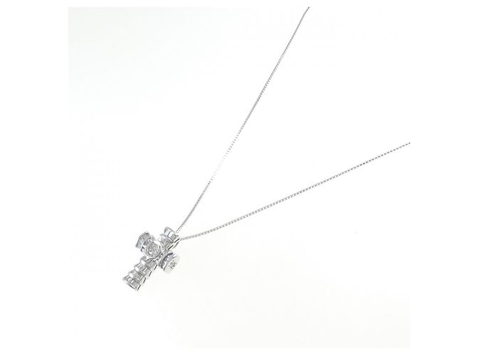 Autre Marque Collana con Diamanti Pt900 Pt850 Argento - vista 2