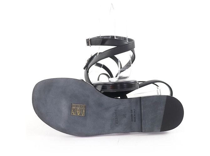 Sandali in pelle Hermès Armoni H logo Nero - vista 7