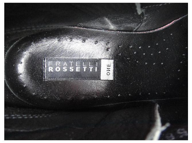 Autre Marque Stivaletti Fratelli Rossetti con plateau in vernice blu navy - vista 6