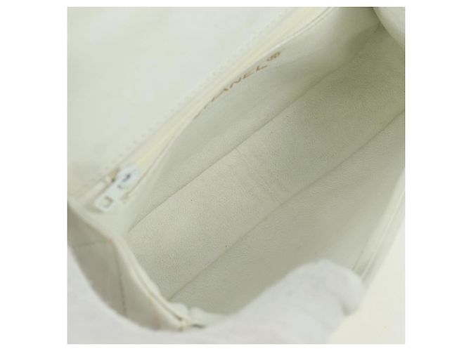 Chanel Vintage Gripoix Flap Leather Bianco - vista 5