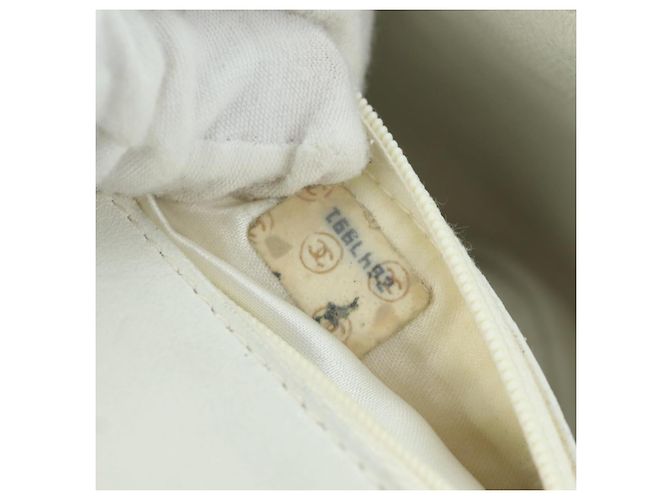 Chanel Vintage Gripoix Flap Leather Bianco - vista 7