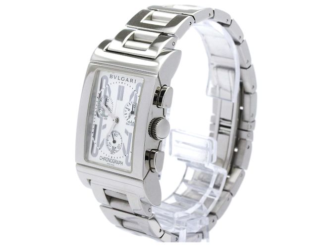 Bulgari Relógio de quartzo em aço inoxidável Bvlgari Rettangolo RTC49S - vista 2