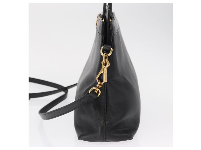 Bolsa Tote Gucci Linea Matisse Interlocking G Top Handle de couro Médio Preto - vista 3