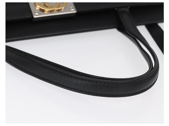 Bolsa Tote Gucci Linea Matisse Interlocking G Top Handle de couro Médio Preto - vista 6