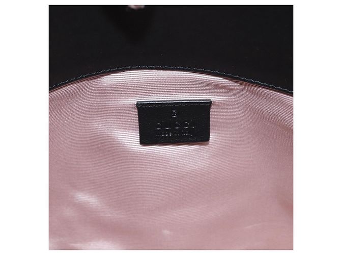 Bolsa Tote Gucci Linea Matisse Interlocking G Top Handle de couro Médio Preto - vista 7