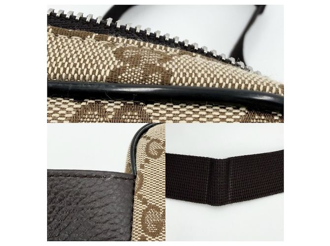 Marsupio Gucci in tela GG marrone e pelle - vista 6