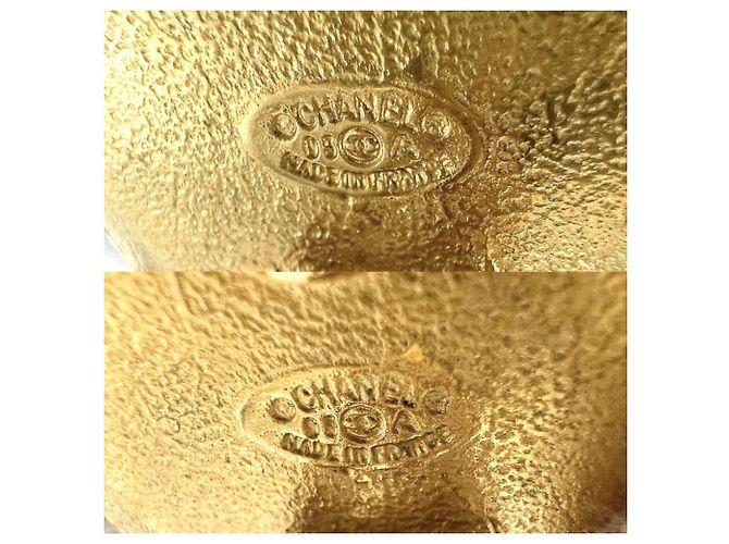 Orecchini vintage Chanel a clip con perla finta D'oro - vista 3