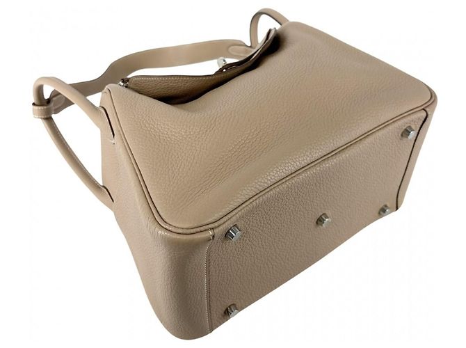 Hermès Borsa Hermes Lindy 30 Marrone - vista 3
