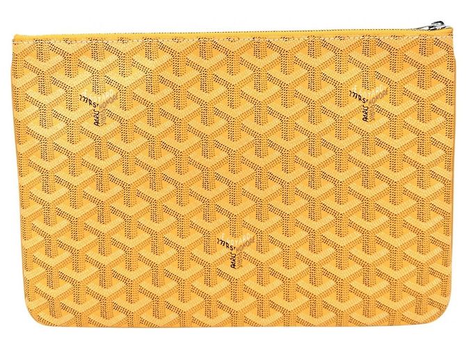 Clutch Goyard Herringbone Sena MM Giallo - vista 2