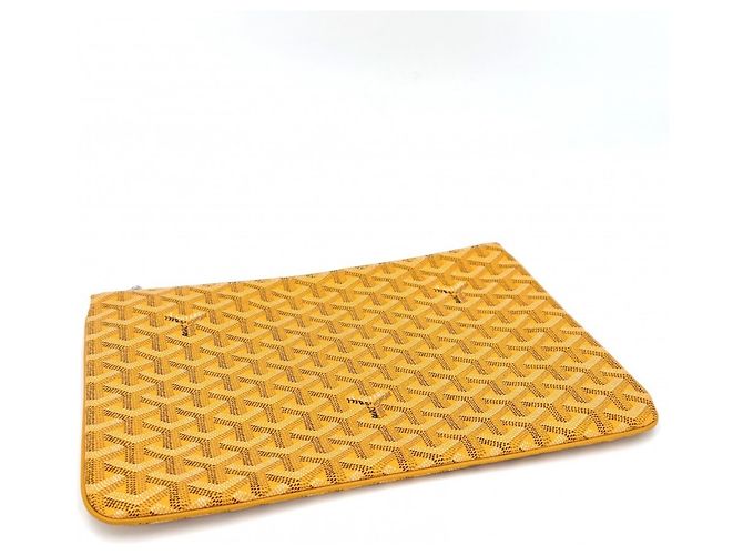 Clutch Goyard Herringbone Sena MM Giallo - vista 3
