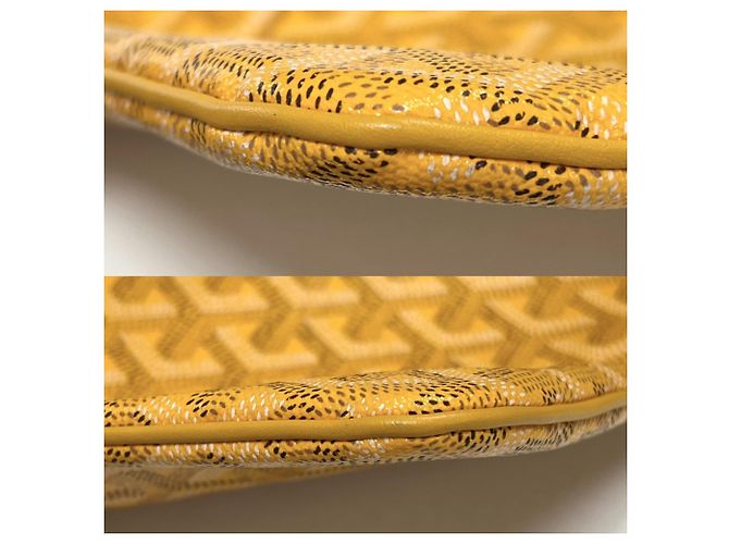Clutch Goyard Herringbone Sena MM Giallo - vista 7