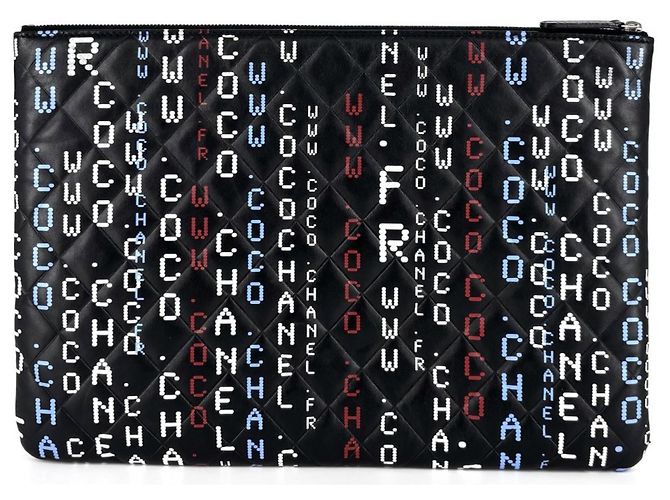 Clutch Chanel Preto e Multicor - vista 2