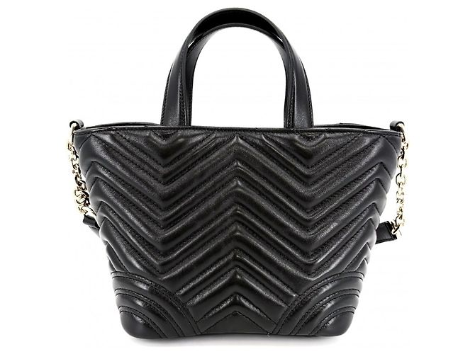 Borsa a tracolla trapuntata GG Marmont da donna Gucci Nero - vista 2