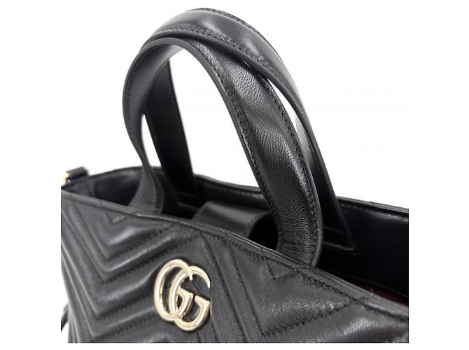 Borsa a tracolla trapuntata GG Marmont da donna Gucci Nero - vista 6