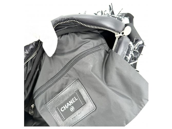 Borsa a tracolla Chanel Coconeige in Tweed Nero - vista 8
