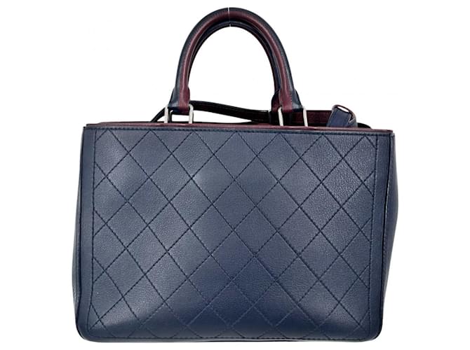 Borsa Coco Mark da donna Chanel in Bordeaux e Navy Bordò Blu navy - vista 2