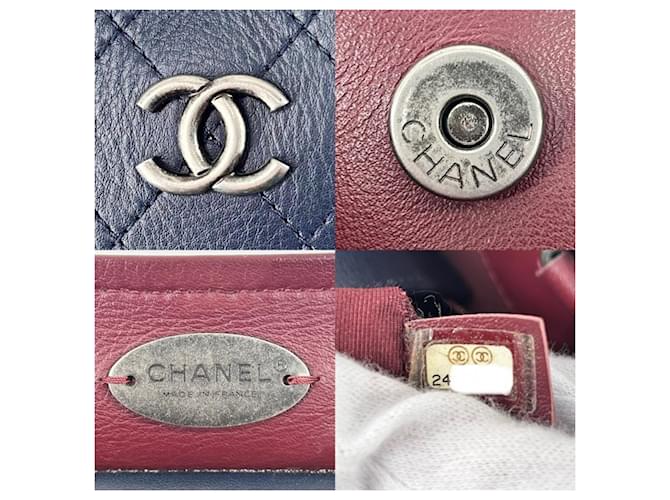 Borsa Coco Mark da donna Chanel in Bordeaux e Navy Bordò Blu navy - vista 5