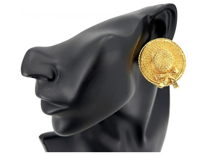 Orecchini Chanel Vintage Gold Clip D'oro - vista 2