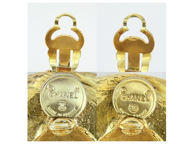 Orecchini Chanel Vintage Gold Clip D'oro - vista 3