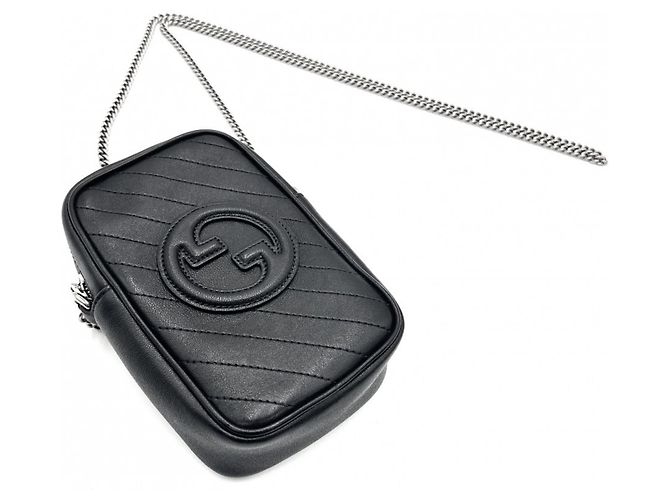 Borsa a tracolla Gucci GG Blondie Chain Nero - vista 3