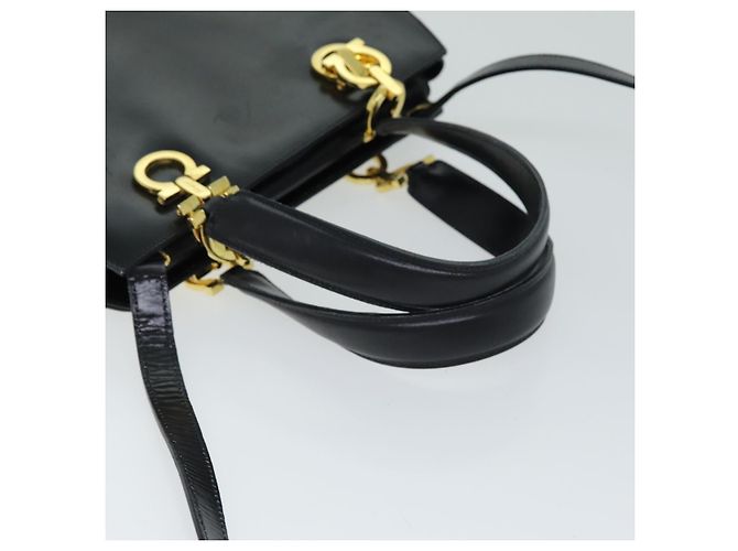 Salvatore Ferragamo Gancini in pelle Small Nero - vista 7