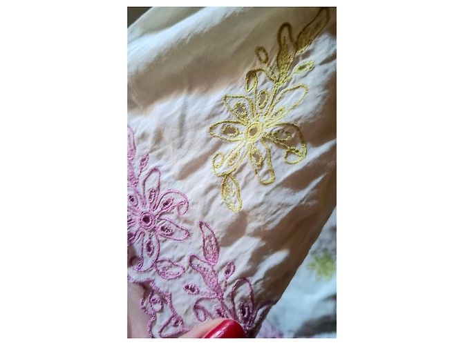 Autre Marque Blusa Bordada Marlboro Classics Rosa Blanco Verde - vista 6