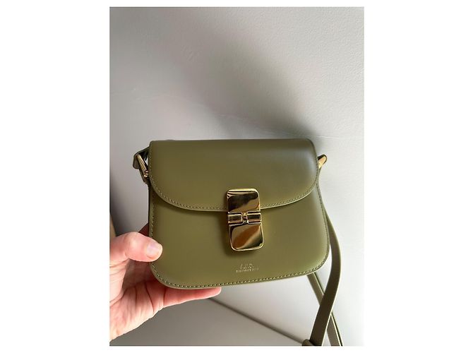 Apc A.P.C. Borsa Grace in pelle verde - vista 14