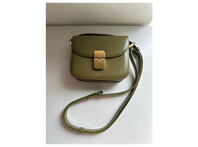Apc A.P.C. Borsa Grace in pelle verde - vista 18