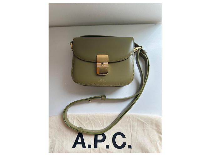 Apc A.P.C. Borsa Grace in pelle verde - vista 2