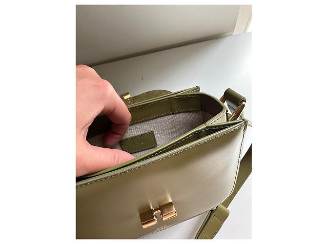 Apc A.P.C. Borsa Grace in pelle verde - vista 5
