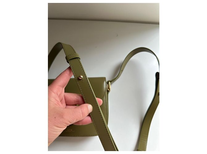 Apc A.P.C. Borsa Grace in pelle verde - vista 8