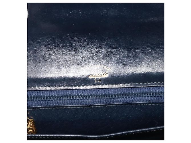 Gucci Pelle Vintage Blu navy - vista 6