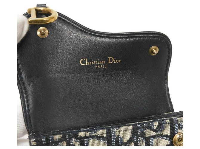 Monedero Christian Dior Negro Beige Azul marino - vista 4