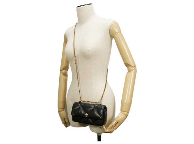 Mini borsa flap trapuntata Kira Diamond Tory Burch Nero - vista 2