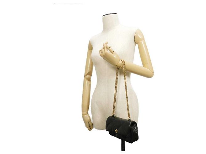 Mini borsa flap trapuntata Kira Diamond Tory Burch Nero - vista 3