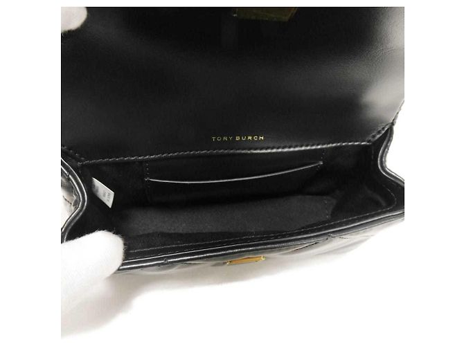 Mini borsa flap trapuntata Kira Diamond Tory Burch Nero - vista 6