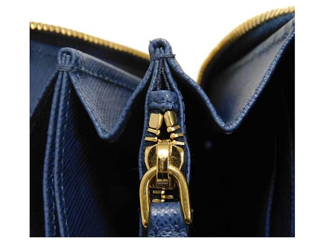 Prada Saffiano Long Wallet Blau - Ansicht 11