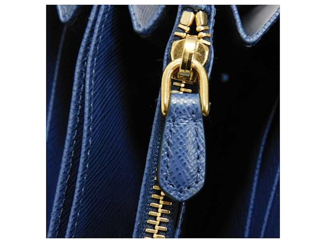 Prada Saffiano Long Wallet Blau - Ansicht 12