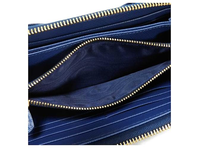 Prada Saffiano Long Wallet Blau - Ansicht 14