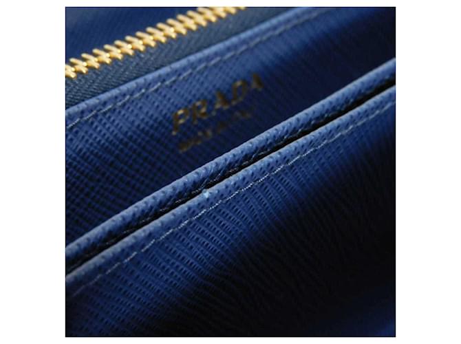 Prada Saffiano Long Wallet Blau - Ansicht 15