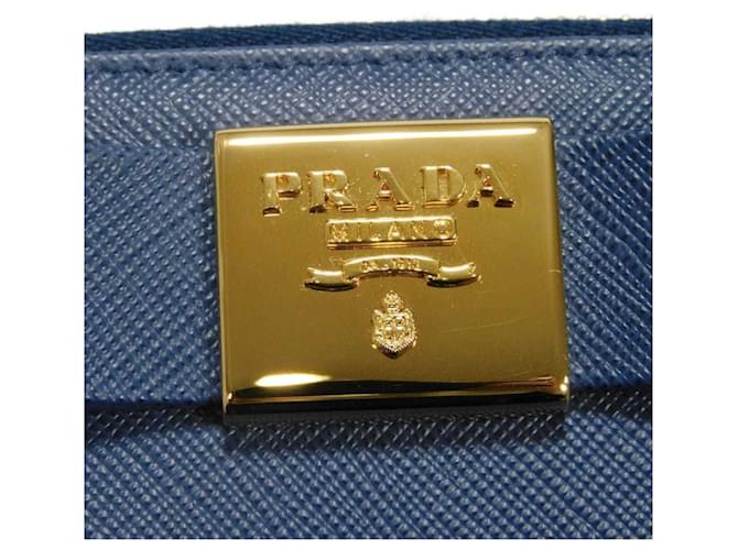 Prada Saffiano Long Wallet Blau - Ansicht 16