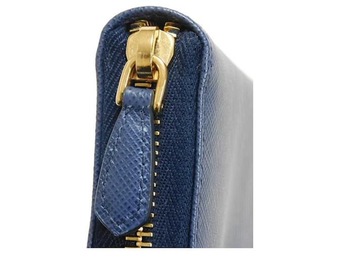 Prada Saffiano Long Wallet Blau - Ansicht 17