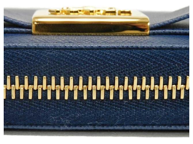 Prada Saffiano Long Wallet Blau - Ansicht 18